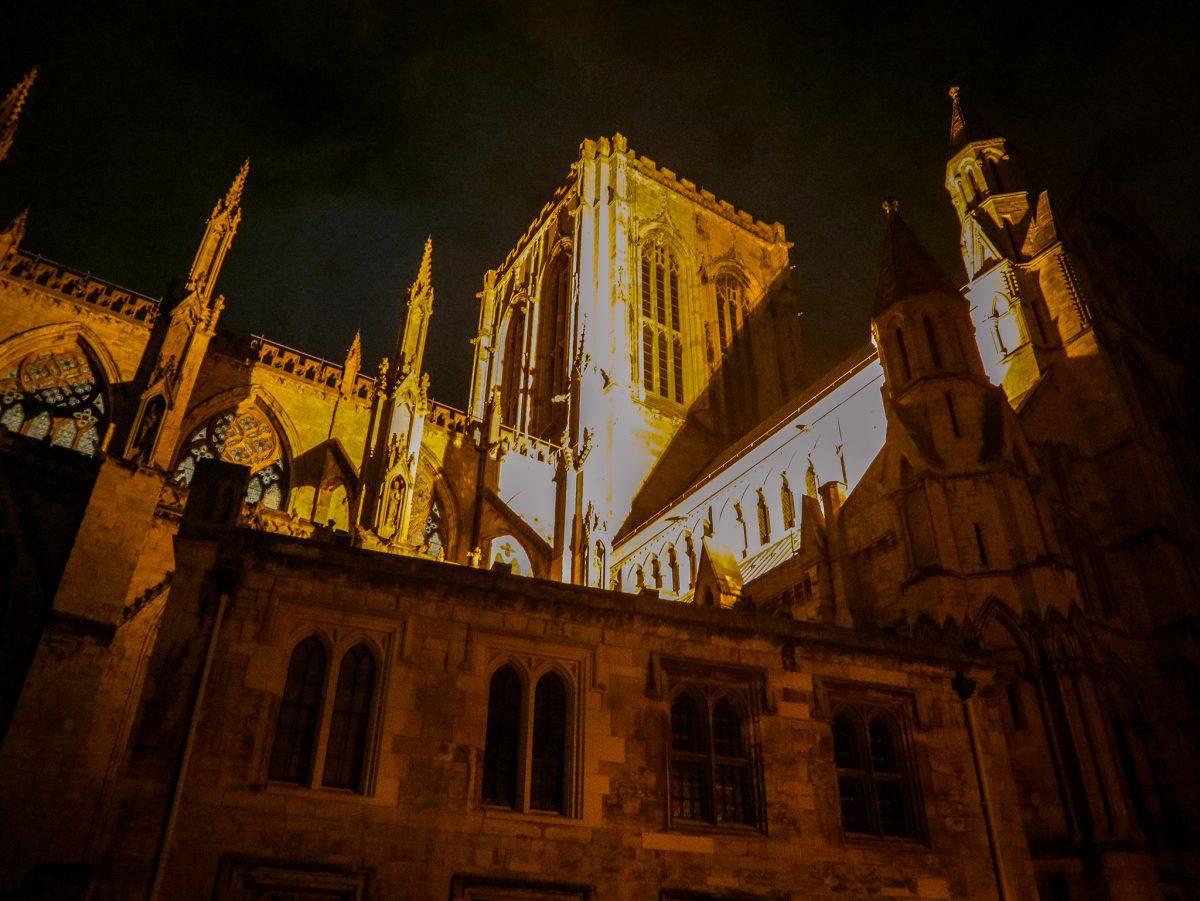York Minster at night is a great place to see during a York ghost walk