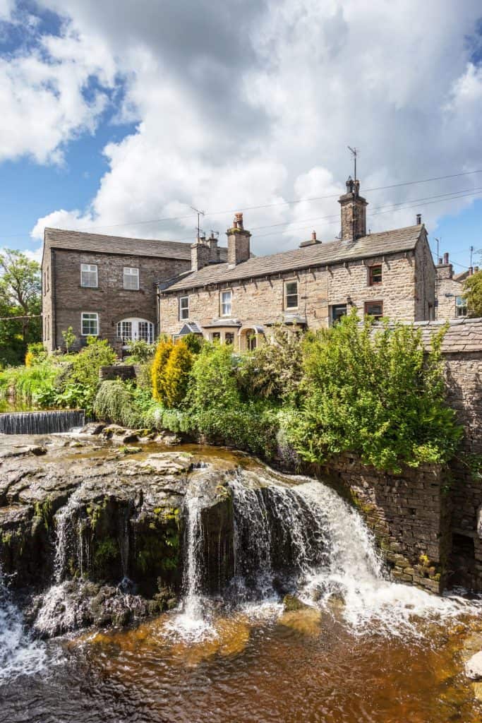 Gayle Beck Waterfall in Hawes Village Yorkshire min