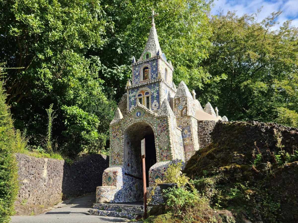 The Little Chapel is a miniature version of the famous grotto and basilica at Lourdes in France