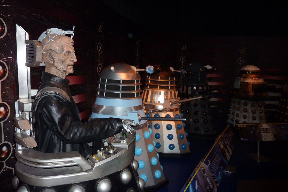 Nerdy things to do in London include visiting the Dr Who Museum to see Daleks