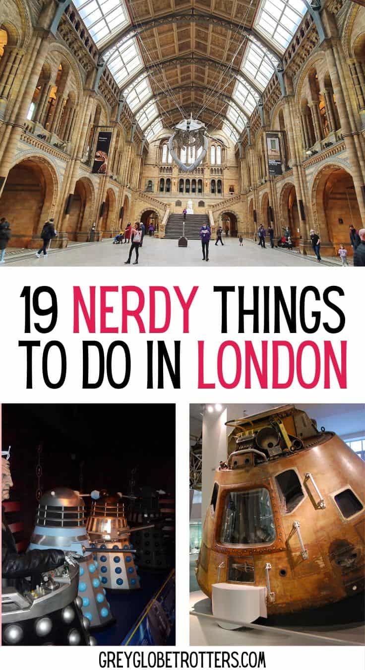 nerdy things to do in london including visiting the Science Museum and the Doctor Who exhibition